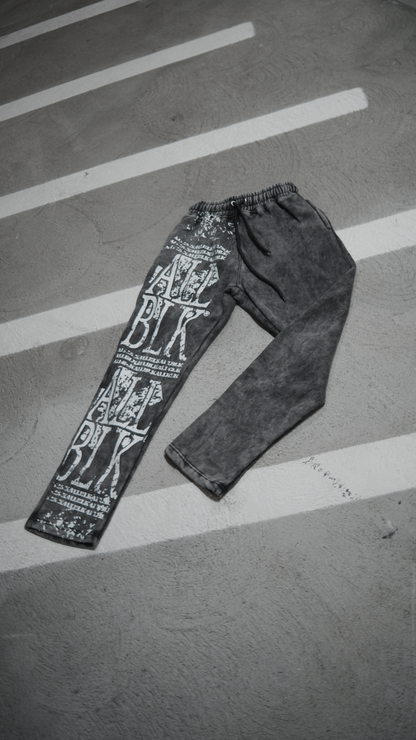 ALLBLK ACID PANTS